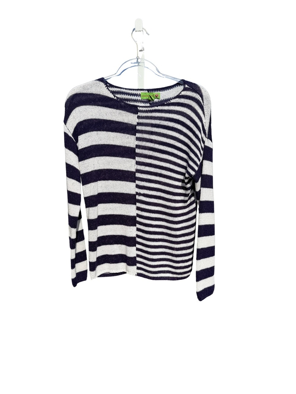 Striped Navy and White Crewneck Sweater